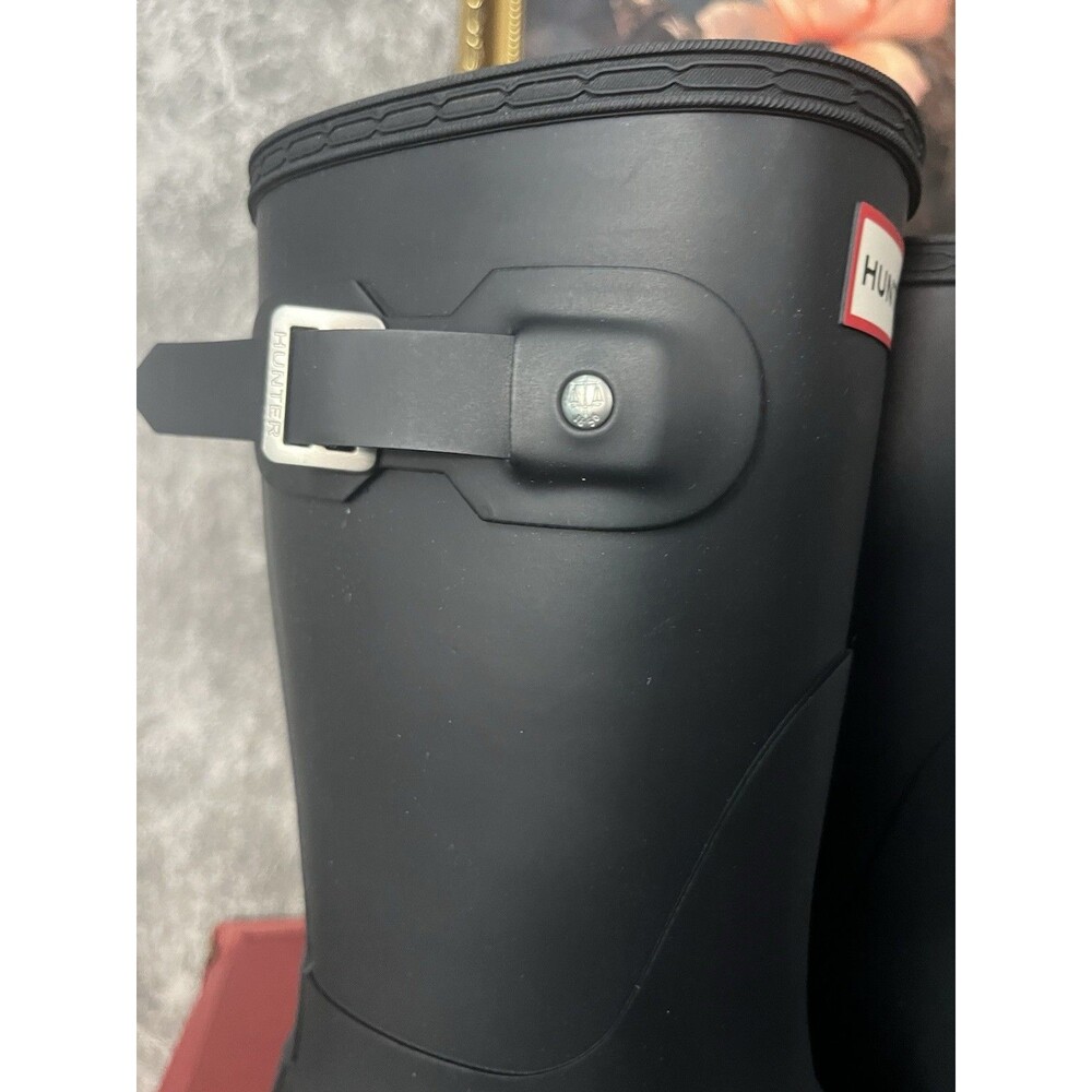 Hunter Original Short Rain Boots Women’s 8 Navy Matte New In Original Box - Picture 2 of 6